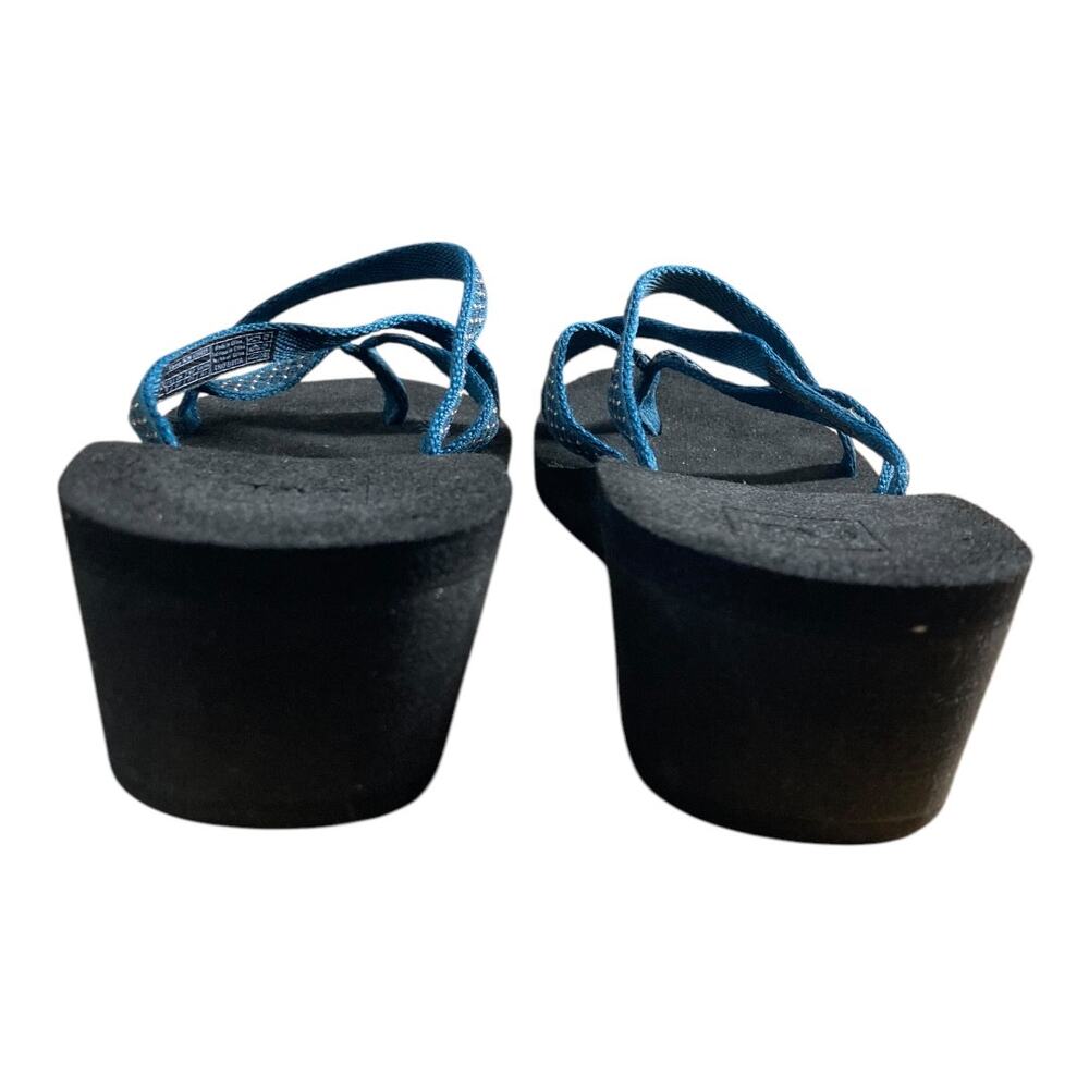 Teva Blue Mandalyn Wedge Sandals - Picture 4 of 5